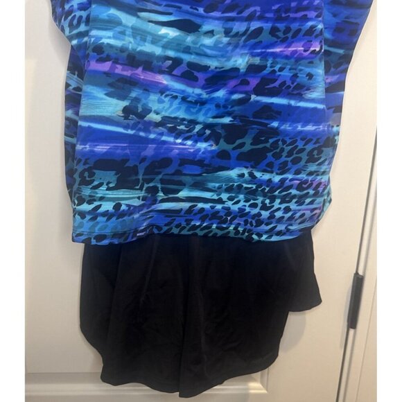 TrimShaper Women’s  Farrah Bengal One Piece Romper Swimsuit Sz 20W - Picture 3 of 12